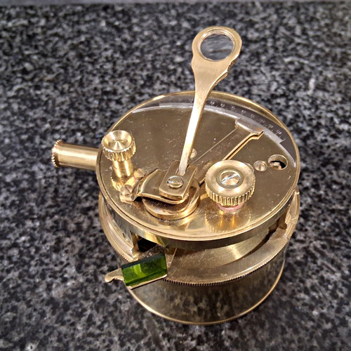 Brass pocket sextant - brass,