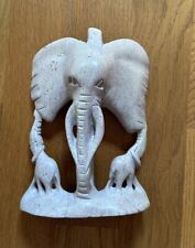 Soapstone  ? Beautiful Elephants 8 Ins Tall Lovely Gift Heavy
