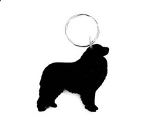 Pyrenean Mountain Dog Keyring Keychain Bag Charm Gift In Black 