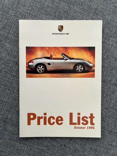 Porsche price list - price, 1996