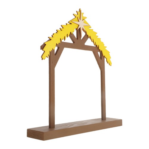 2pcs wooden nativity stable - 2pcs,