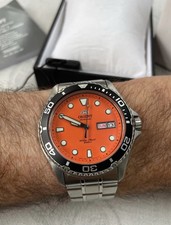 Orient Ray II 41mm Orange Dial, Stainless Steel, 200m dive watch FAA02006M9