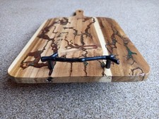 Fractal burned Acacia wood