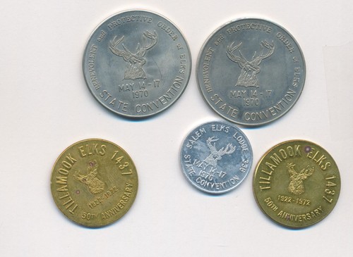 Old tokens from the elks - tokens,