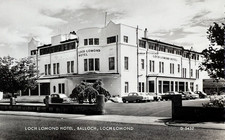 Loch Lomond Hotel, Balloch, Valentine's B&W Real Photo Postcard Vintage RPPC