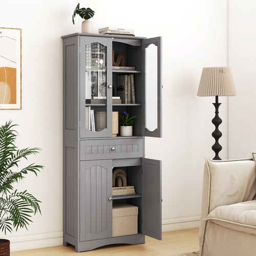 Freestanding linen cabinet - linen,