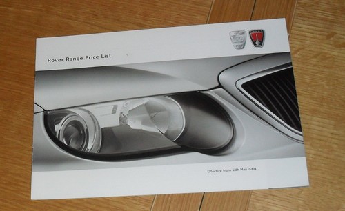 Rover price list - rover,