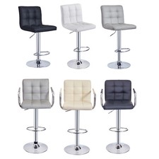 2pcs faux leather bar stools - leather,