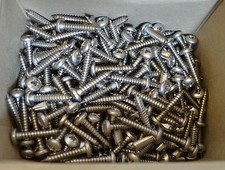 Box of 1,000 A2 stainless Steel POZI self tappers 4.8mm x 25mm (no 10) Dome top