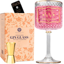 Personalised Gin Glass + Your Choice of Initial