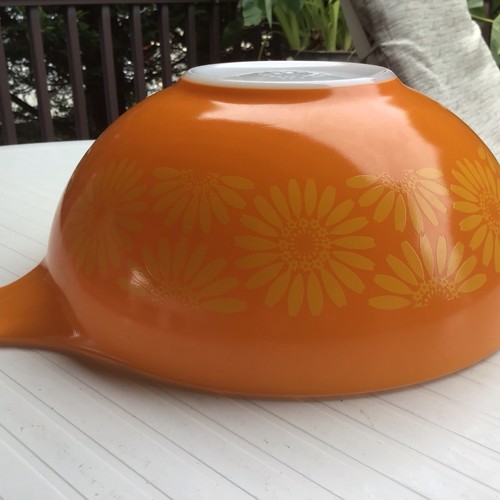 Vintage pyrex orange sunflower - pyrex,