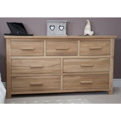 Solid oak wide chest - solid,
