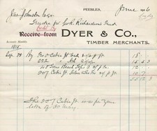 Credit By Dyer & Co. Peebles 1916 Timber Merchants Ash Beech Receipt Ref 41239
