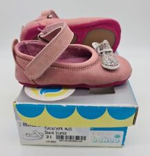 NEW Bo-Bell 4.5 jnr Girls Pink Soft Leather Shoes EU 21 Easy Touch Fasten 