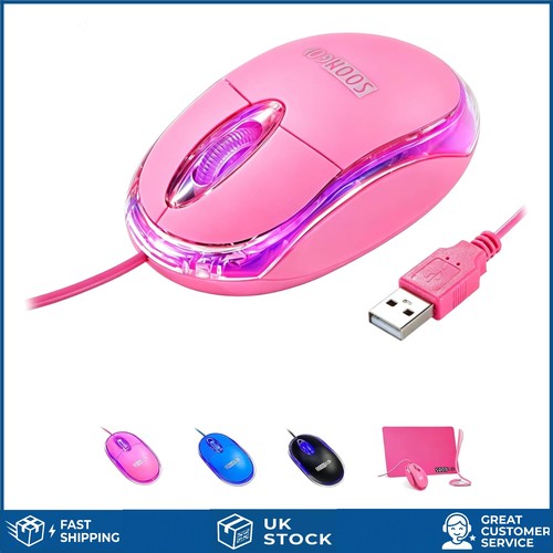 Ergonomic pink usb optical - ergonomic,