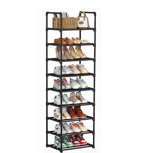 Tall shoe rack for narrow - rack,