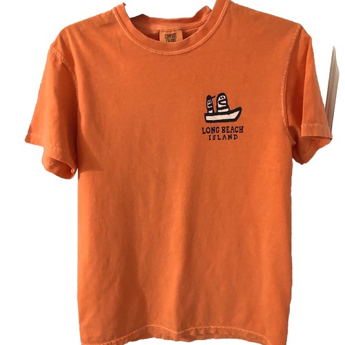 Graphic shirt orange beach - orange,