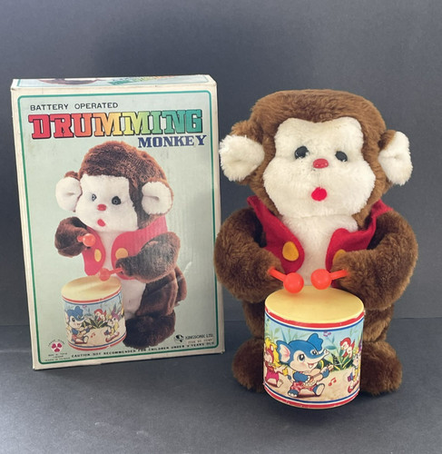 Vintage drumming monkey - drumming,