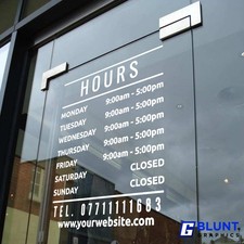 Shop Window Opening Hours