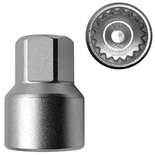 Wheel locking nut key - locking,