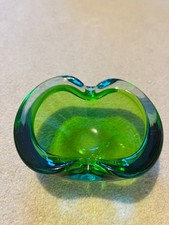 Vintage Green Glass Bowl /
