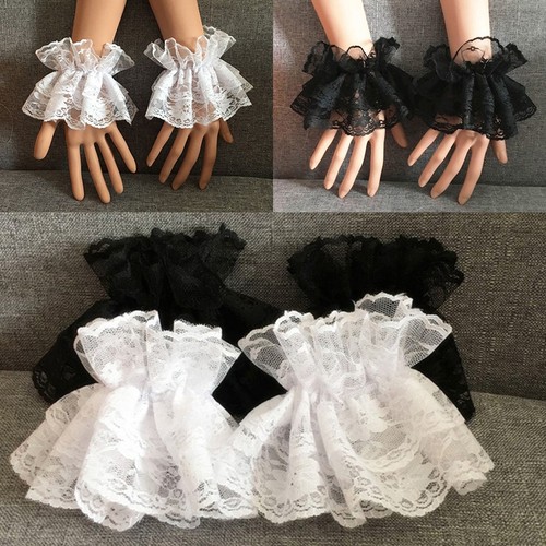 1pair lolita ruffled floral - ruffled,
