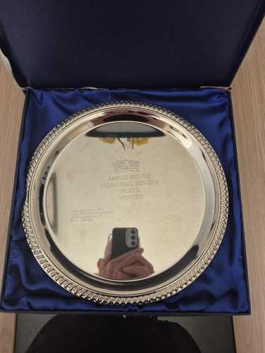Large silver plated salver - a,