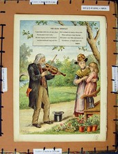Original Old Vintage Print