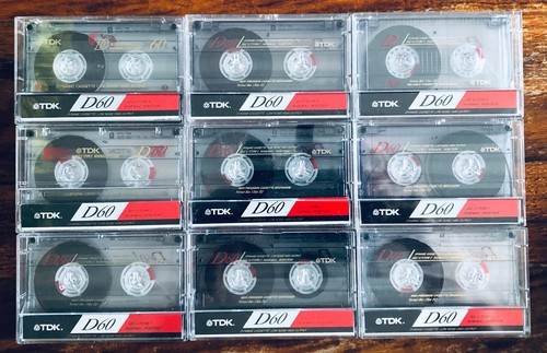 Nine c60 audio cassette tapes - nine,