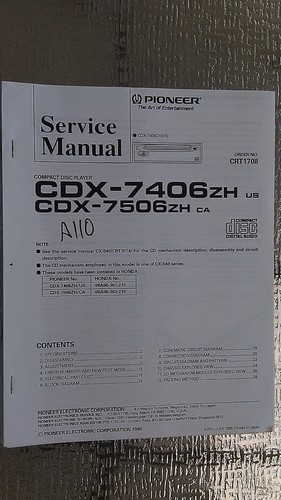 Pioneer cdx 7406 - cdx-7406, zh