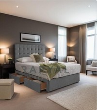 ORTHOPAEDIC DIVAN BED SET WITH MATTRESS AND HEADBOARD 3FT 4FT6 Double 5FT King