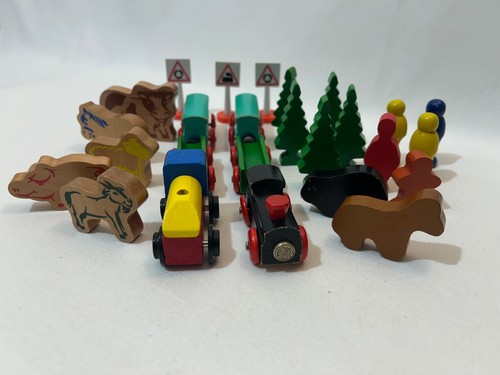 Trains trees trucks carriages - trains,