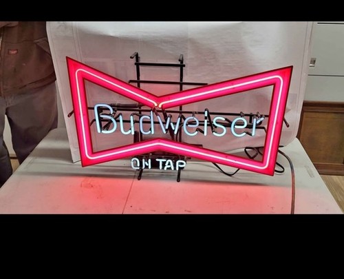 Vintage neon budweiser sign - vintage,