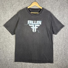 Vintage Fallen Shirt Mens Large Black 90s Skateboard Footwear Skate Tee Surf