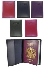 Travel Passport Holder Protector Cover Wallet Real Leather