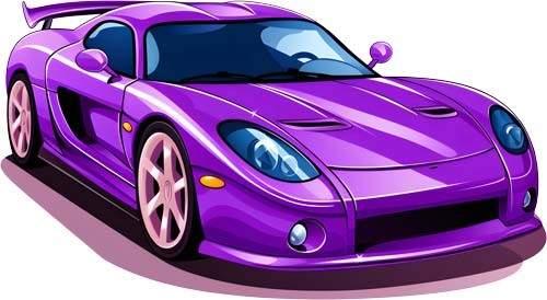 Colourful sports car - sports,