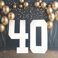 4FT GIANT Cardboard Numbers - DIY Party Decoration, Large Display, Backdrop