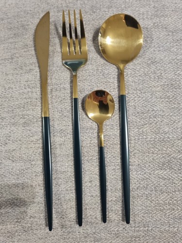 Piece cuttlery set green - green, &