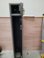 Riffle Gun Cabinet with ammunition storage above