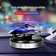 Solar Powered Helicopter Air Freshener Car Airplane Fragrance Diffuser Ornament
