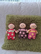 IN THE NIGHT GARDEN TOMBLIBOOS  PLUSH TEDDY ’S SET OOO EEE UNN X3 SET *VGUC* 7”