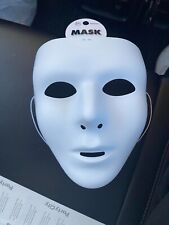 Blank  White Full Mask Plain  Plastic Masquerade Face Masks Cosplay Customizable
