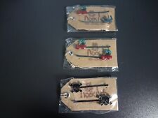 6 enamelled Hair Clips with 3