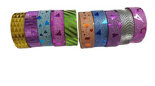 10 Rolls Glitter Washi Tape