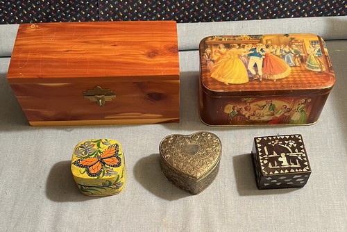 Vintage lot candy tin - vintage,