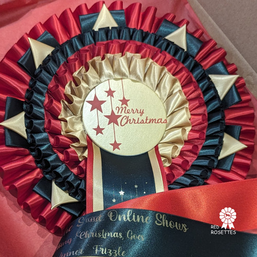 Personalised christmas rosette - personalised,