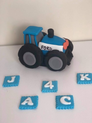 Blue tractor personalised - tractor,