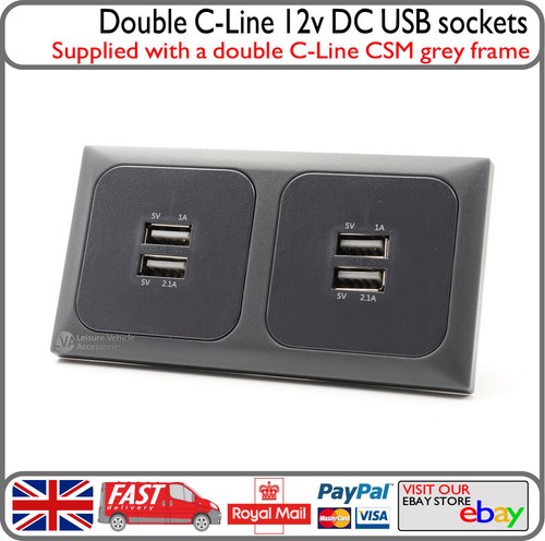 Line double usb - 12v, dc