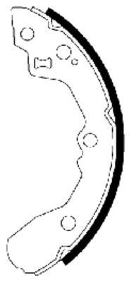 Rear brake shoe - shoe, fits