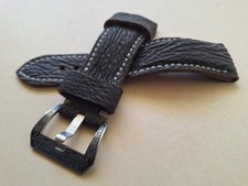 Genuine Black Gray Shark Skin